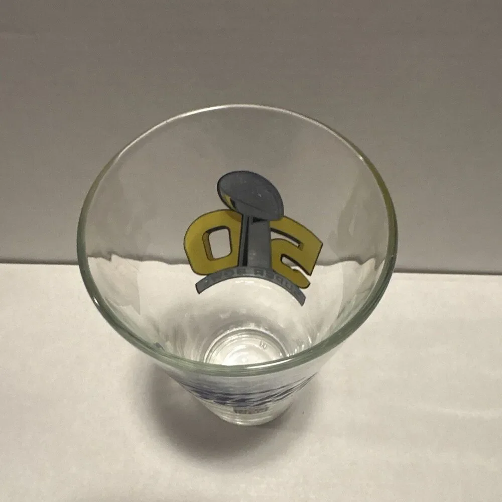 Budweiser Bud Light NFL Super Bowl 50 Collectible Pint Beer Glass